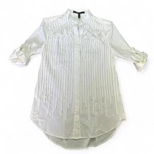 BCBGMAXAZRIA White Button-Down Blouse - Size XS